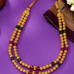 P.N.Gadgil Jewellers 22 Karat (916) BSI Hallmarked Yellow Gold Twin Symphony Thushi Necklace-image-35