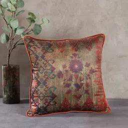 India Circus by Krsnaa Mehta Tapestry of Treasures Printed Multi Velvet Cushion Cover-image-78