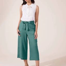 Go Colors! Green High Rise Culottes-picture-4