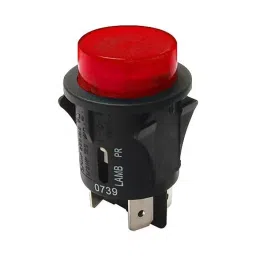 E-SWITCH PB SW, SPST, 16A, 125VAC, RED, QC, PR141C1000-116-picture-34