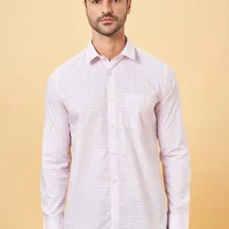 Peregrine by Pantaloons Blossom Cotton Slim Fit Checks Shirt-image-38