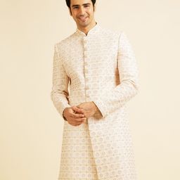 Manyavar Embroidered Sherwani Set-image-54