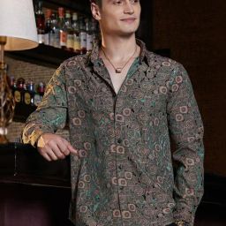 Campus Sutra Green Polycotton Regular Fit Floral Shirt-image-31