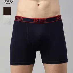 DIXCY SCOTT Men Pack of 3 Solid Cotton Trunks DSO-TITAN TRUNK-P3-picture-23