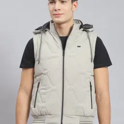 Monte Carlo Grey Regular Fit Hooded Jacket-picture-7