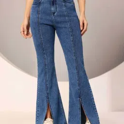 Dolce Crudo Navy Flared Fit Jeans-picture-45