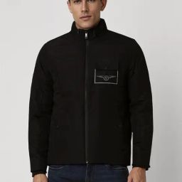 Van Heusen Black Cotton Regular Fit Jacket-image-96
