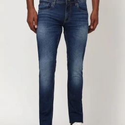 Peter England Casuals Navy Cotton Skinny Jeans-picture-6