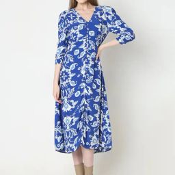 Vero Moda Cobalt Blue Printed Shirt Dress-image-27