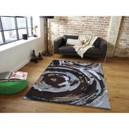 Presto Brown & Grey Polyester Carpet-18