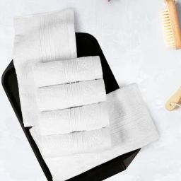 Mytrident White 100% Cotton Towel-picture-15