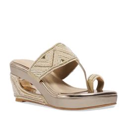 Eridani Women's Aashi Gold Toe Ring Wedges-image-43
