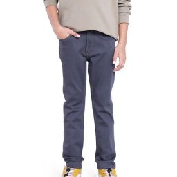Rare Ones Boys Grey Cotton Blend Solid Jeans-image-46