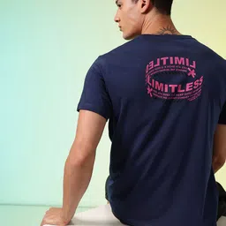 HRX by Hrithik Roshan Solid Rapid Dry Training T-shirt with Typography Detail-picture-8