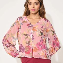 Annabelle By Pantaloons Pink Regular Fit Floral Print Top-picture-25