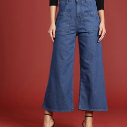 all about you Women Wide Leg High-Rise Light Fade Stretchable Jeans-image-49