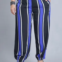 Baawri Women Striped Trousers-image-8