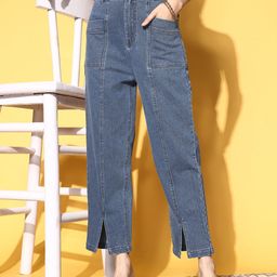 plusS Women Blue Regular Fit Cropped Jeans-picture-18