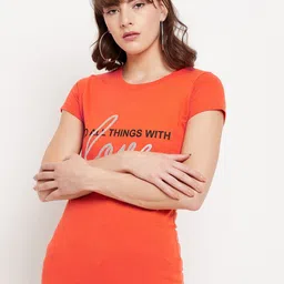 Duke Orange Print Top-image-44