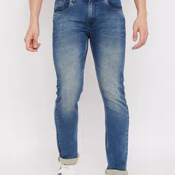 Duke Men Blue Slim Fit Heavy Fade Stretchable Jeans-picture-13