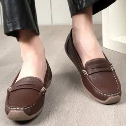 DressBerry Women Round Toe Loafers-image-53