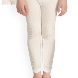 Kanvin Girls Pack of 2 Off-White Thermal Leggings-image-87