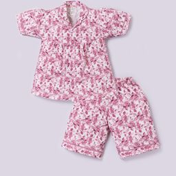 THE TORN Girls Floral Printed Night Suit-image-64