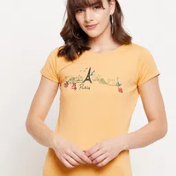 Duke Yellow Embellished Print Top-picture-45