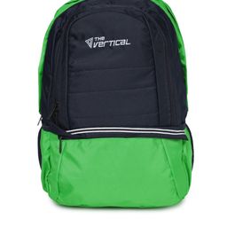 THe VerTicaL Unisex Navy & Green Laptop Backpack-20