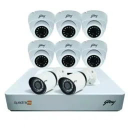 Godrej SeeThru 8 Channel Full HD White CCTV Camera Kit with 1TB Hard Disk 4MP8CH6D2B1TBHD-19