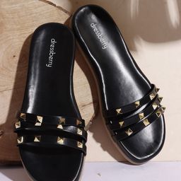 DressBerry Women Embellished Open Toe Flats-image-88