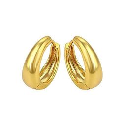 VR Creatives Stainless Steel Gold Plated Circular Hoop Earrings-26