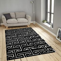 PRESTO Black & Grey Printed Anti-Skid Carpet-image-43