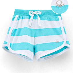 UCB Knee Length Striped Shorts - Blue-image-82