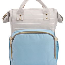 Multifunctional Waterproof Diaper Backpack - Blue-image-57