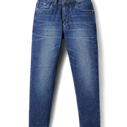 Pine Kids Woven Full Length Washed Jeans - Blue-picture-31