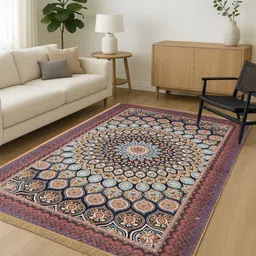 RRC Multicoloured Floral No Shredding Polyester Carpet-15