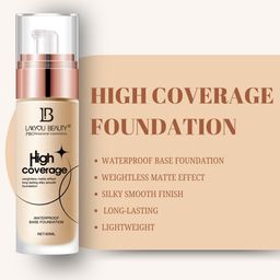 LAKYOU BEAUTY High Coverage Waterproof Base Foundation - 60 ml - Natural Beige 03 image 3