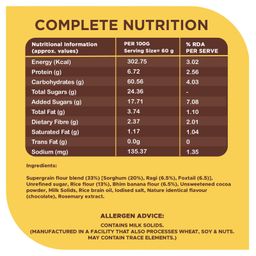 pro-to-grow Pro To Grow Fitbhim Choco Banana Healthy Breakfast Cereal for Kids 300g | Enriched with Bhim Banana, Ragi, Foxtail Millet & Sorghum | Gluten Free with No Maida & No Refined Sugar image 2