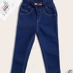 YK Girls Jogger High-Rise Light Fade Embroidered Jeans-41