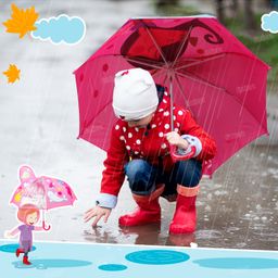 Fiddlerz Umbrella for Kids 100% Waterproof Lightweight Stylish 3D Cartoon Manual Umbrella Pack of 1- Dark Pink (Design As Per Availability) image 5