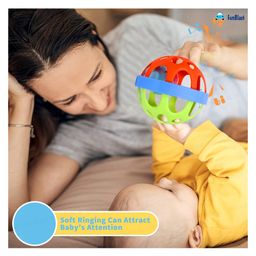 FunBlast Ball Shaped Rattle Toy for Babies  Pack of 1 Multicolor image 5