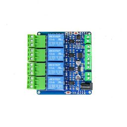 12V Modbus RTU 4, Channels Relay Module, Input Optocoupler, Isolation RS485 MCU for, Arduino image 1