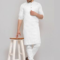 AWM Men Cotton Solid Straight Kurta-image-82
