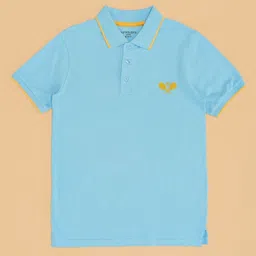 Pantaloons Junior Boys Solid Polo Collar Cotton T-shirt-18