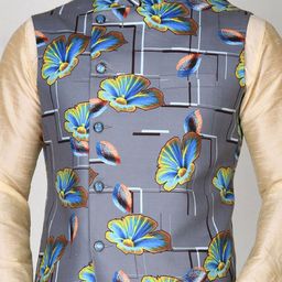 RANAK Digital Printed Nehru Jacket image 3