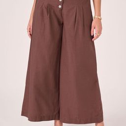 AKKRITI BY PANTALOONS Women Regular Fit Mid-Rise Pure Cotton Pleated Parallel Trousers-image-88
