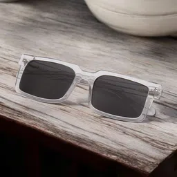 Ted Smith Unisex Rectangle Sunglasses with Polarised and UV Protected Lens image 1