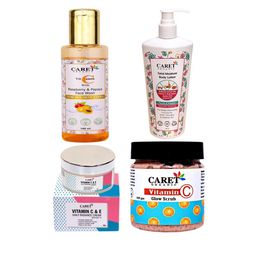 CARET ORGANIC Set Of 4Face Wash-100 ml- Cream- 50 g- Scrub-100 ml & Body Lotion- 250 ml-46