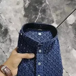 Men Embellished Straight Kurta (Blue)-picture-57